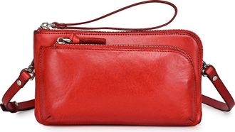 OLD TREND Dahlia Genuine Leather Compact Convertible Crossbody in Red at Nordstrom