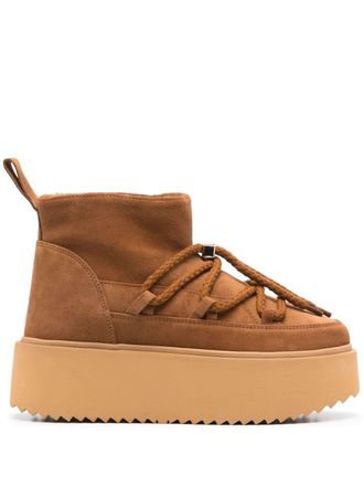 INUIKII platform boots - women - Suede - 39 - Brown