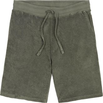 Wahts Mens Shorts, Sweat Shorts, Towelling, Towelling Shorts Army Green / XXL