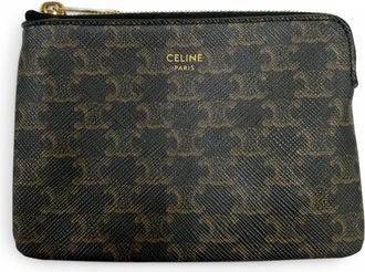 Celine Black Canvas Coin Purse/Coin Case (Pre-Owned)