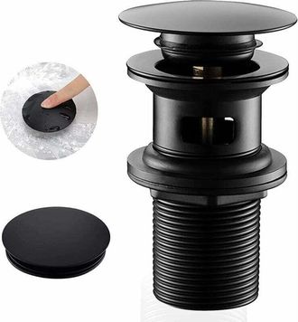 OEM Raccordo Di Scarico Con Troppopieno, Raccordo Di Scarico Con Valvola Di Sicurezza, Raccordo Di Scarico Nero Per Lavabi Da Bagno, Raccordo Di Scarico U
