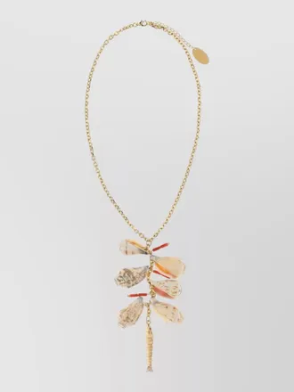 Dsquared2 metal chain necklace shell pendant