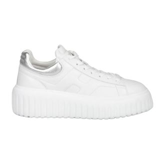 Hogan Streepjes Leren Sneakers - Dames - Sneakers - Wit - 40 EU - Leer - Schoenen