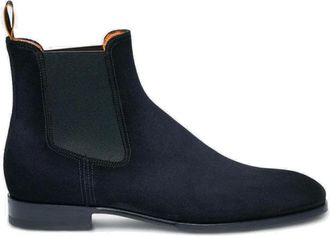 Santoni Schoenen, Heren, Blauw, 44 EU, Leer, Chelsea Boot