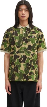 A Bathing Ape Camo Pile Jacquard Polo - Heren - Polos - Veelkleurig - XL - Katoen - Tops