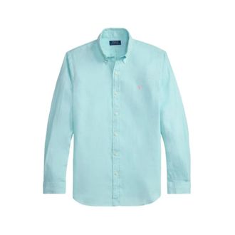 Polo Ralph Lauren Casual Shirts, male, Blue, Size: 2XL Long Sleeve Sport Shirt