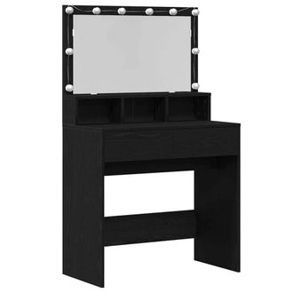 Berkfield Home Dressing Table Black oak Particle board