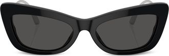 Dolce & Gabbana Eyewear Crystal cat-eye sunglasses - women - Acetate/Metal - 55 - Silver