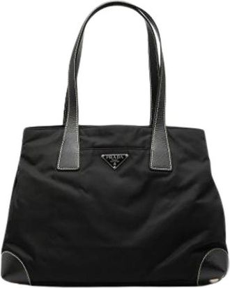 Prada Pre-owned Nylon Tote Bag - Dames - Vintage Shopper - Zwart - ONE Size - Nylon - Vintage