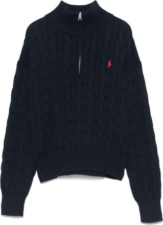 Polo Ralph Lauren Maglione intrecciato in cotone - Blu