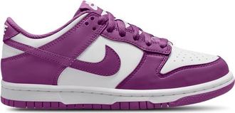 Nike Girls Dunk Low - Girls Grade School Basketball Shoes White/Viotech/White Size 3.5