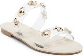 Top Moda Aria Double Strap Slide Sandal in Clear at Nordstrom Rack, Size 5.5