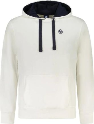 North Sails Hoodies & sweatvesten, Heren, Wit, XL, Katoen, Hoodie met lange mouwen