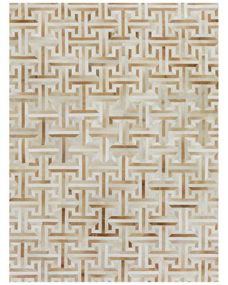 Exquisite Rugs Natural Hide Handmade Leather Hide Area Rug