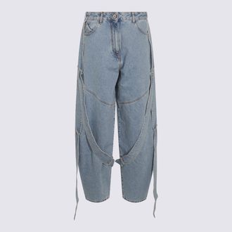 The Attico Blue Cotton Denim Jeans