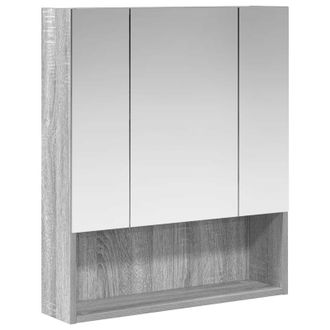 vidaXL Armario Con Espejo De Ba&ntilde;o Gris Sonoma 60 X 14.5 X 70 Cm Vidaxl