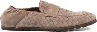BARRETT Loafers, male, Gray, Size: 7 1/2 US Woven Leather Loafer