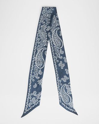 Golden Goose Journey Paisley Silk Twill Scarf