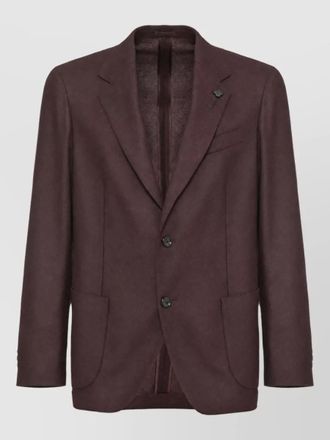 Lardini cashmere blend single-breasted suit jacket