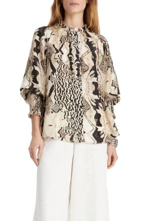 Maria Cher Quilaquina Julieta Blouse In Silver Sand