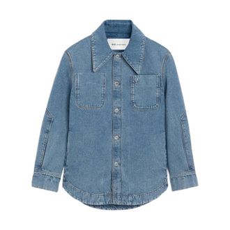 Ami De Coeur Denim Worker Overshirt - male - Ami Paris - Denim Jackets - Blue - XS - Jackets