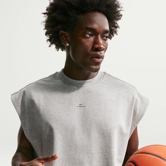 Nike Mens Standard Issue Dri-FIT Game Basketball Sleeveless Top in Grey | IF2563-063