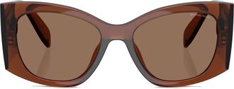 Michael Kors Costa Blanca logo-plaque sunglasses - Brown
