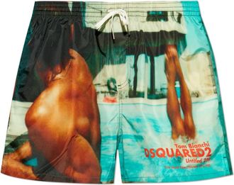 Dsquared2 Bedrukte zwemshorts - Heren - Strandmode - Veelkleurig - L - Leer - Badmode