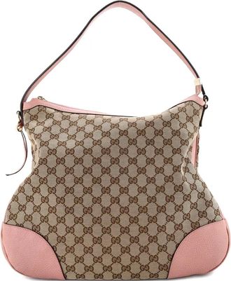 Gucci Bree GG Canvas with Leather Large hobo bag - Marrone
