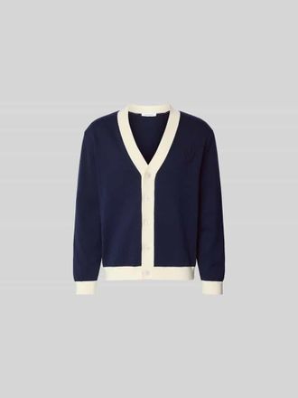 Maison Kitsun&eacute; Cardigan aus reiner Baumwolle in Marine, Gr&ouml;&szlig;e S