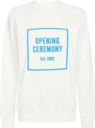 Opening Ceremony Logo Print Sweatshirt - Dames - Sweatshirts - Wit - M - Katoen - Hoodies & sweatvesten
