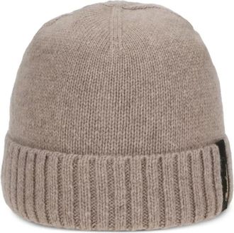 Borsalino Accessoires, Dames, Bruin, ONE Size, Kasjmier, Klassieke Gebreide Muts
