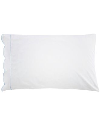 Melange Home M&eacute;lange Home Scallop Frame Embroidery Percale Pillowcases