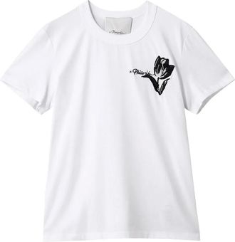 3.1 Phillip Lim tulip embroidered T-shirt - White