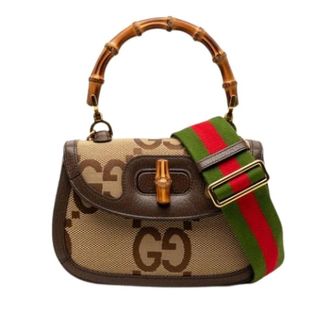 Gucci Pre-owned Handbags, female, Beige, Size: ONE SIZE Pre-owned Canvas Shoulder Bag