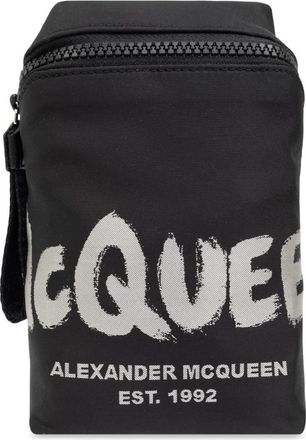 Alexander McQueen Schoudertas - Heren - Schoudertassen - Zwart - ONE Size - Leer - Tassen
