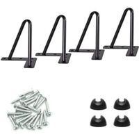 OEM 4 Patas De Mesa Tipo Horquilla - Patas De Mesa De Metal De 10 Cm (4 Pulgadas) Para Bricolaje, Resistentes - Perfectas Para Armarios, Muebles De Tv, Ca