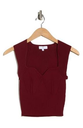 NSR Sweetheart Sleeveless Sweater Top in Merlot at Nordstrom Rack, Size X-Large
