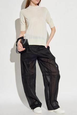 Jil Sander Trousers With Fastenings, Womens, Black