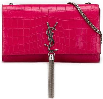 Saint Laurent Pre-owned Cross Body Bags, female, Pink, Size: ONE SIZE Pre-owned Chain Wallet