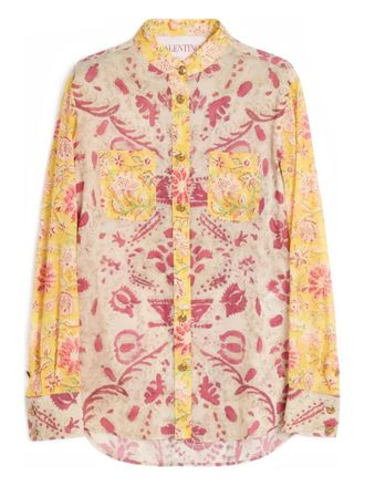 Valentino Garavani Speculare Voyage Imaginaire cotton shirt - women - Cotton - 40 - Neutrals