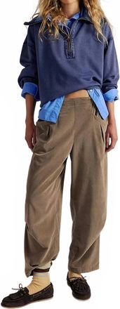 Free People Nice Choice Cord Pants In Fossil Dune