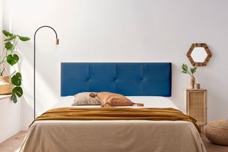 Moonia Moonia - Cabecero Tapizado Altea Polipiel 145x50x5 Cm - Azul Oscuro