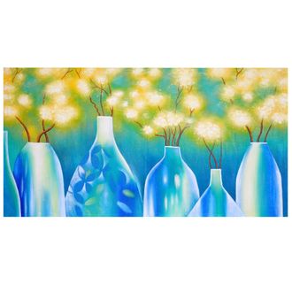 Hhg Hhg - Pintura Al &Oacute;leo Jarrones, 100% Pintura Mural Pintada A Mano Xl, 135x70cm