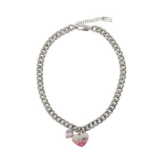 Marc Jacobs Necklaces, female, Gray, Size: ONE SIZE Swarovski Crystal Heart Balloon Necklace