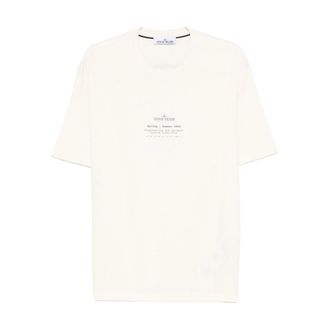 Stone Island T-Shirts, male, Beige, S, T-Shirt