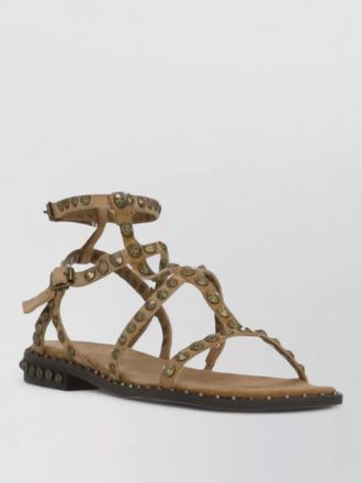 Ash flat sole round open toe sandals