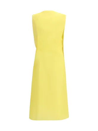 Jacquemus Draped Midi Dress - Yellow