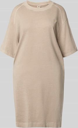 G-Star Knielanges T-Shirt-Kleid mit Rundhalsausschnitt in Beige, Größe XS