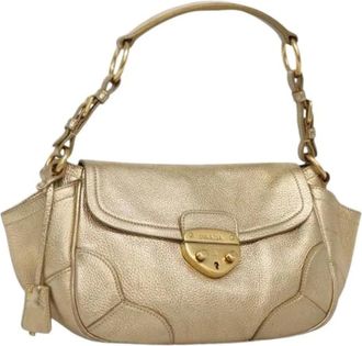 Prada Pre-owned Shoulder Bags, female, Yellow, Size: ONE SIZE Pre-owned Shoulder Bag